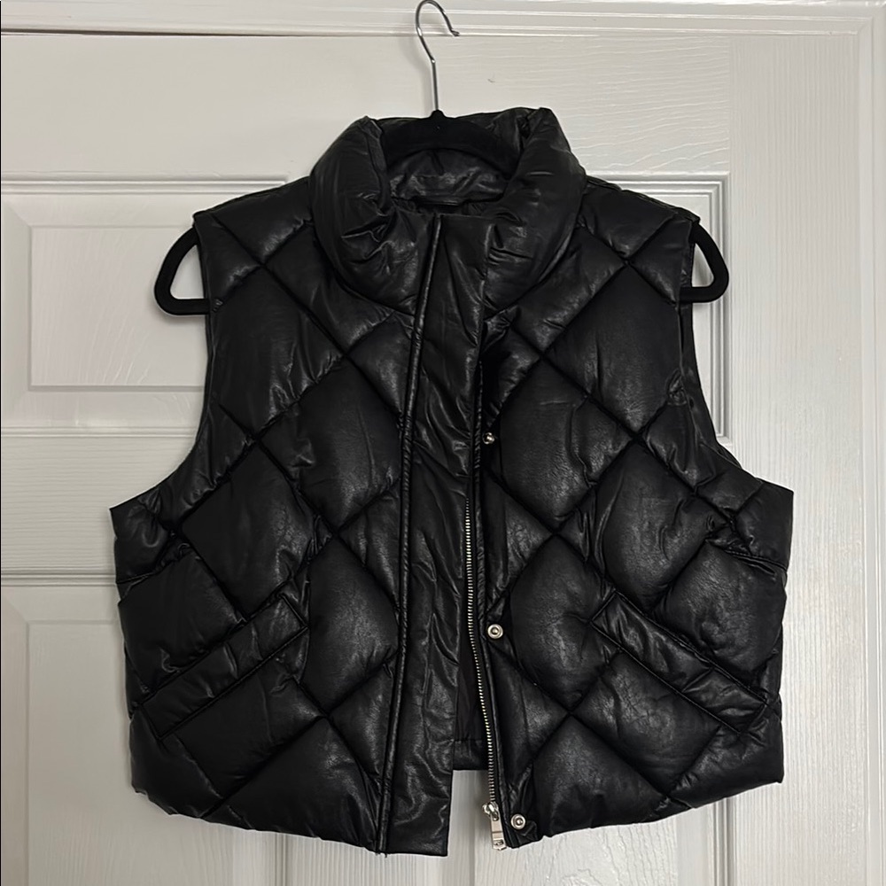 Black Quilted Women's Vest